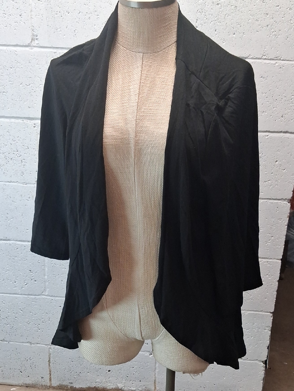 NWT Womens BloomChic Black Open-Front Women's Sweater Cardigan